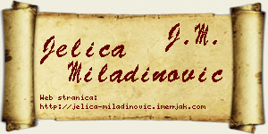 Jelica Miladinović vizit kartica